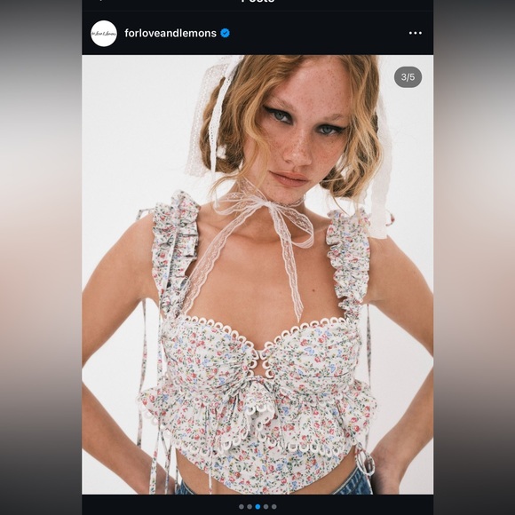 For Love & Lemons NWT gaia top | medium - Picture 3 of 9